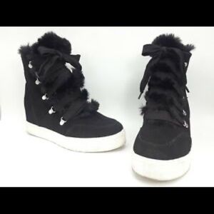 Steve Madden Wharton black fur boots 7.5